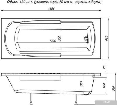 Ванна Aquanet Extra 170x70 (с каркасом)