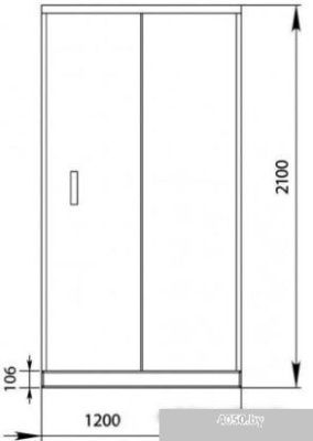 Aquanet Alfa NAA6121 120 (прозрачное стекло)