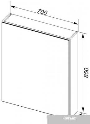 Aquanet Шкаф с зеркалом Алвита 70 00183990 (серый антрацит)