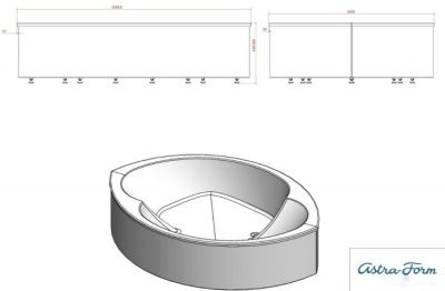 Ванна Astra-Form Афродита 234x165