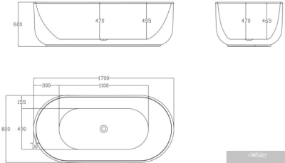 Ванна BelBagno BB401 170x80