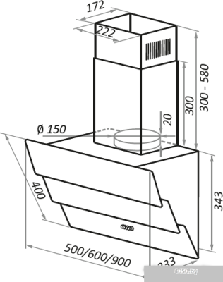 MAUNFELD Cascada Push 60 (черный)