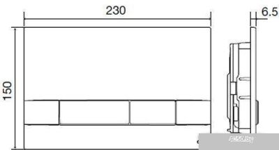 Панель смыва OLI Narrow OliPure 148302 (матовый хром)