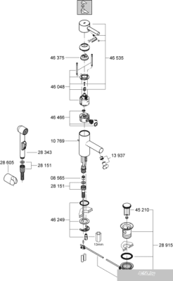 Смеситель Grohe Essence Hygienica 32535000