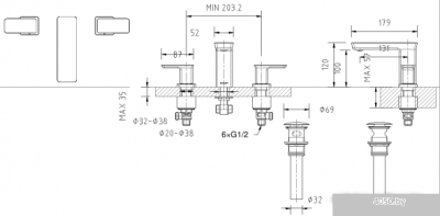 Смеситель Bravat Phillis F256101C-ENG