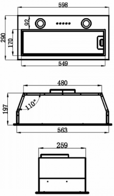 Кухонная вытяжка MAUNFELD Thames 601PM (нержавеющая сталь)