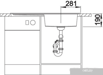 Кухонная мойка Blanco Zenar XL 6 S (серый беж, левая, с клапаном-автоматом)