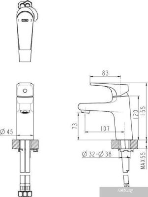 Смеситель Bravat Vega F1119177CP