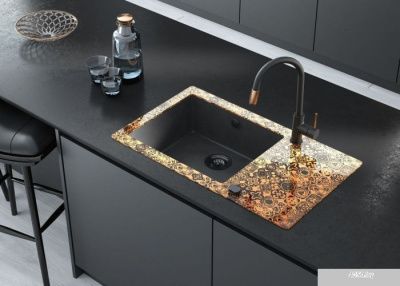 Кухонная мойка Deante Capella ZSC GM2C (графитовый металлик)