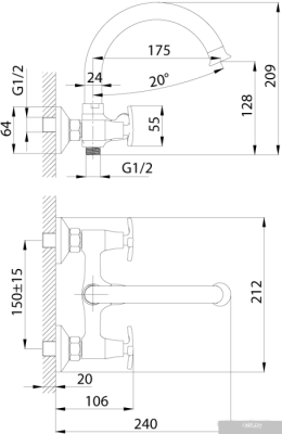 Смеситель Rossinka Silvermix RS40-83