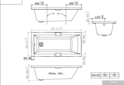 Triton Алекса 160x75 (с каркасом)