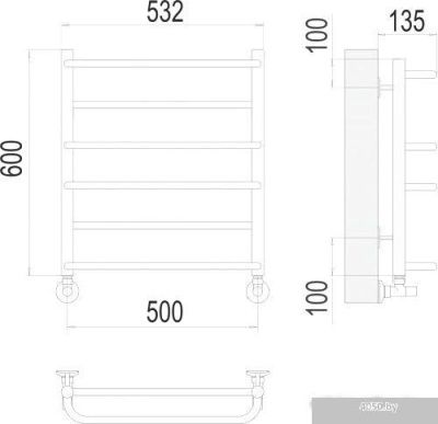 Полотенцесушитель TERMINUS Евромикс П6 500x600 нп