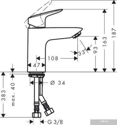 Смеситель Hansgrohe Logis 71101000