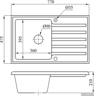 БелЭворс Styl L (бежевый, без сифона)