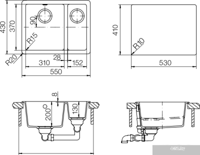 Кухонная мойка Schock Soho 60 Plus Avorio [700507]