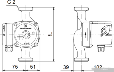 Насос Grundfos UPS 32-40 180