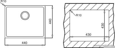 Кухонная мойка TEKA Linea 400/400 Teka Top [10138008]