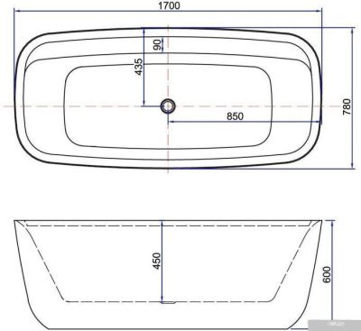 Ванна Aquanet Family Fine 170x78