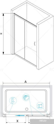 RGW PA-016 140 (хром/прозрачное стекло)