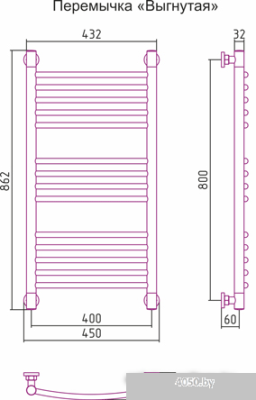 Полотенцесушитель Сунержа Богема+ 1000x400 00-0221-8040