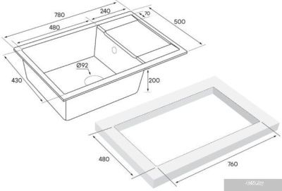 Кухонная мойка Paulmark Verlass PM317850-GR
