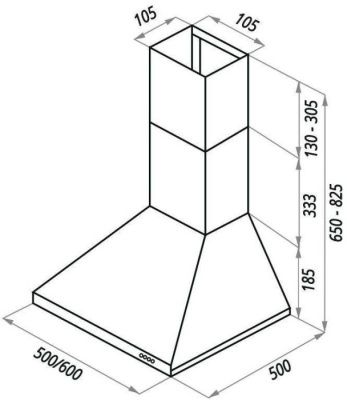 Кухонная вытяжка MAUNFELD Aire 50 (белый)