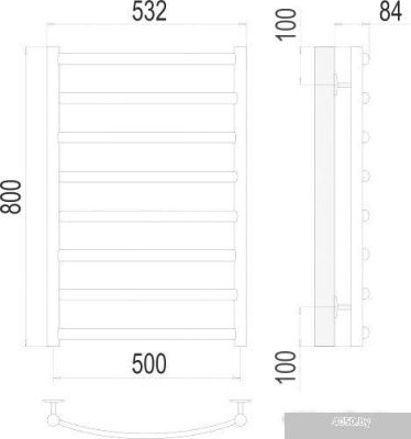 Полотенцесушитель TERMINUS Атланта+ П8 500x800 нп