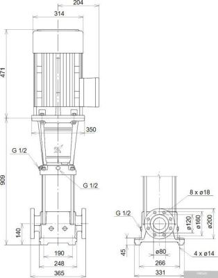Насос Grundfos CR 45-4-2 A-F-A-E-HQQE