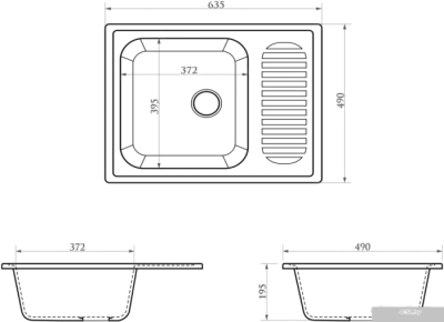 Кухонная мойка Berge BR-6402 (песочный матовый)
