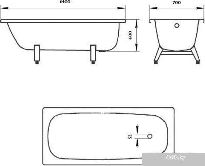 Ванна Donna Vanna Белая орхидея 160x70 (с ножками)
