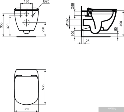 Ideal Standard Tesi AquaBlade T007901+T352701+R020467