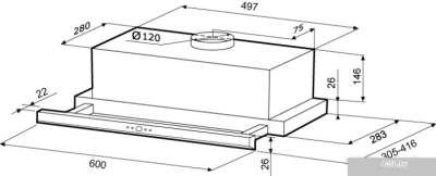 Krona Kamilla slim 600 inox/inox (2 мотора)