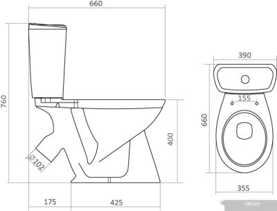 Унитаз Santek Бриз (1WH302138)