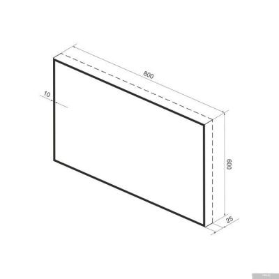 Wellsee Зеркало с фоновой LED-подсветкой 7 Rays' Spectrum 172200970, 80 х 60 см (с сенсором и регули