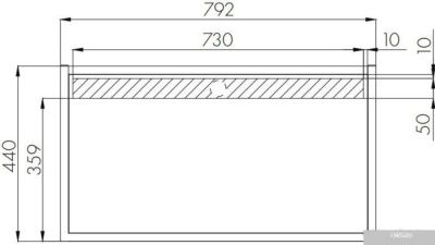 Акватон Столешница Фабрик 80 1A243003LTDU0 (дуб эндгрейн)
