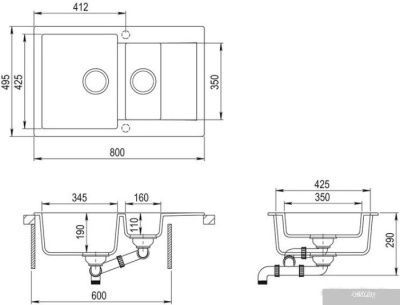 Кухонная мойка TEKA Clivo 60 B-TQ (топаз)