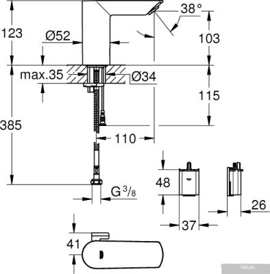 Grohe Bau Cosmopolitan E 36451000