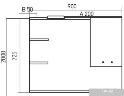 Mixline Шкаф с зеркалом 529942