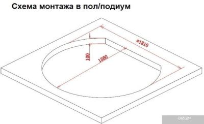 Ванна Gemy G9053 K 185x162