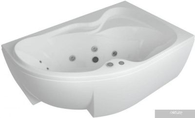 Ванна Aquatek Вега 170x105 без гидромассажа (левая, с экраном)