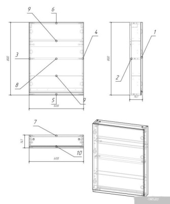 Cersanit Шкаф для ванной Moduo 60 SB-SW-MOD60/Wh