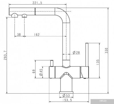 Paulmark Serpentine Se213222-GM (черный/вороненая сталь)