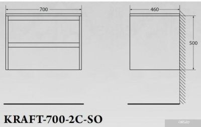 BelBagno Тумба под умывальник KRAFT-700-2C-SO-RT