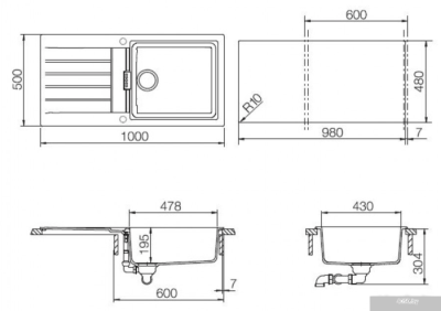 Кухонная мойка Schock Signus 60D Large (пуро) [700659]