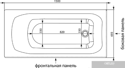 Ванна Aquanet Roma 150x70