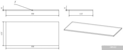 Cersanit Столешница Moduo 140 BL-MOD140