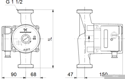 Насос Grundfos UPS 25-100 180
