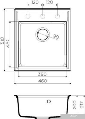 Кухонная мойка Omoikiri Daisen 46 PA