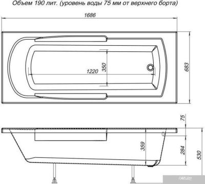 Ванна Aquanet Extra 170x70 (с каркасом)
