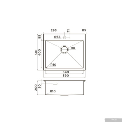 Omoikiri Akisame 59 GB (графит)